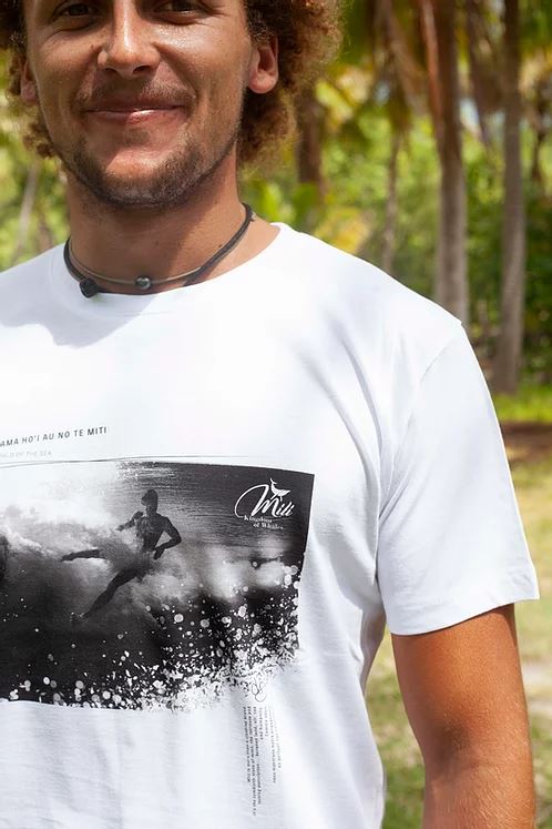 T-shirt reef blanc homme
