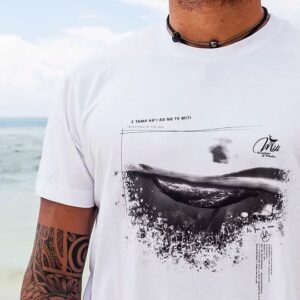 T-shirt whale blanc homme