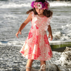 La vrai robe princesse rose de chez Abadi Création Tahiti