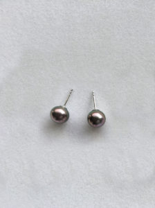 Boucles d'oreille perle noire